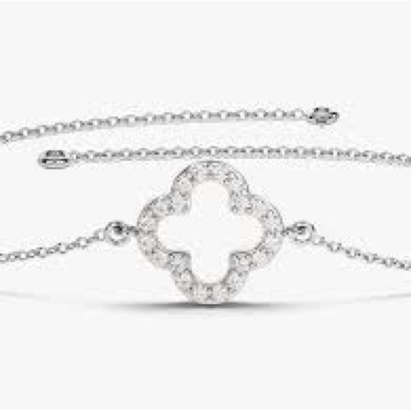 Clovercut CZ Bracelet | Silver Tone - Picture 3 of 7